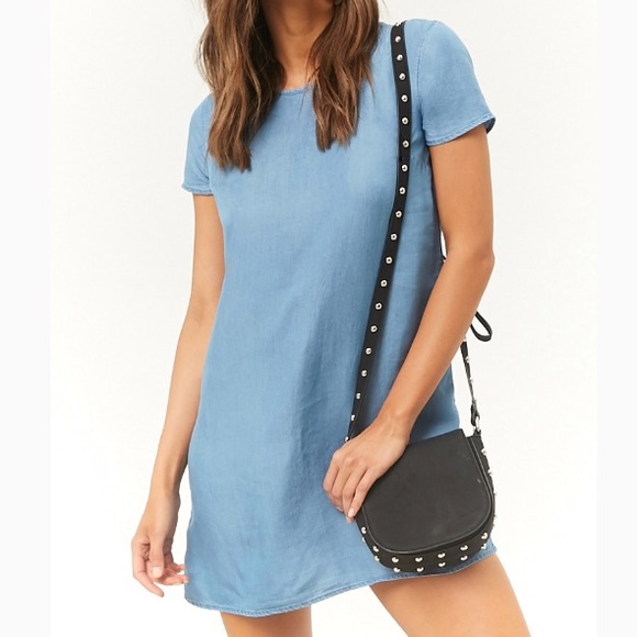 Rebellion Chambray Shift Dress - Picture 1 of 7